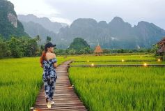 Full Day Trekking to Hmong village and Blue Lagoon tour