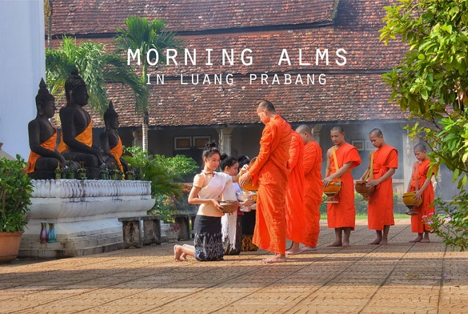 Alms Giving Ceremony, Market and Luang Prabang City full day tour